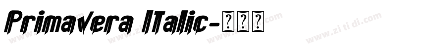 Primavera Italic字体转换
